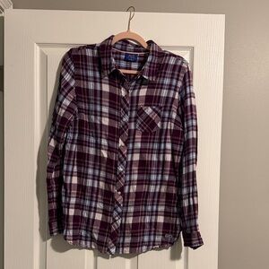 Le Tigre Purple Plaid Button Down Shirt